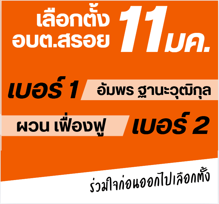 รายชื่อผู้สมัครนายก อบต.สรอย